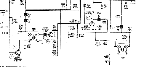 Sony KV-25R2K - uszkodzenie tranzystora linii po wymianie na BU 2520AX