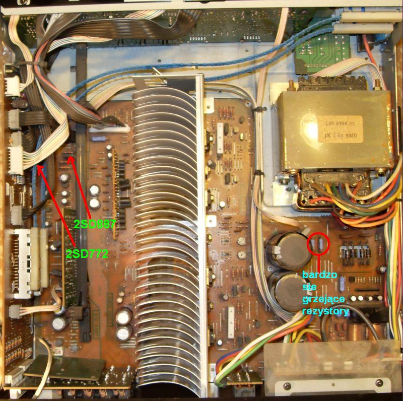 Wzmacniacz Kenwood KA-747 , przegrzewa sie ,i brak schematu