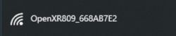 Displayed Wi-Fi Network Name Wi-Fi signal icon next to the network name OpenXR809_668AB7E2.