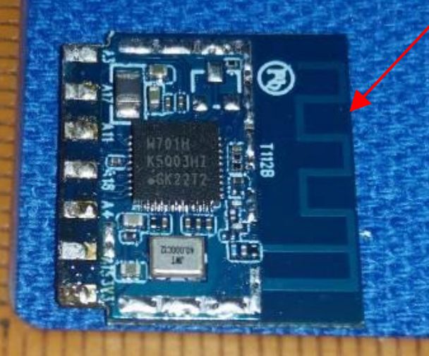 T112B electronic module with PCB antenna and H701H chip