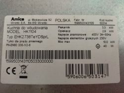 Amica Piekarnik HK1104 - Szukam schematu elektrycznego piekarnika
