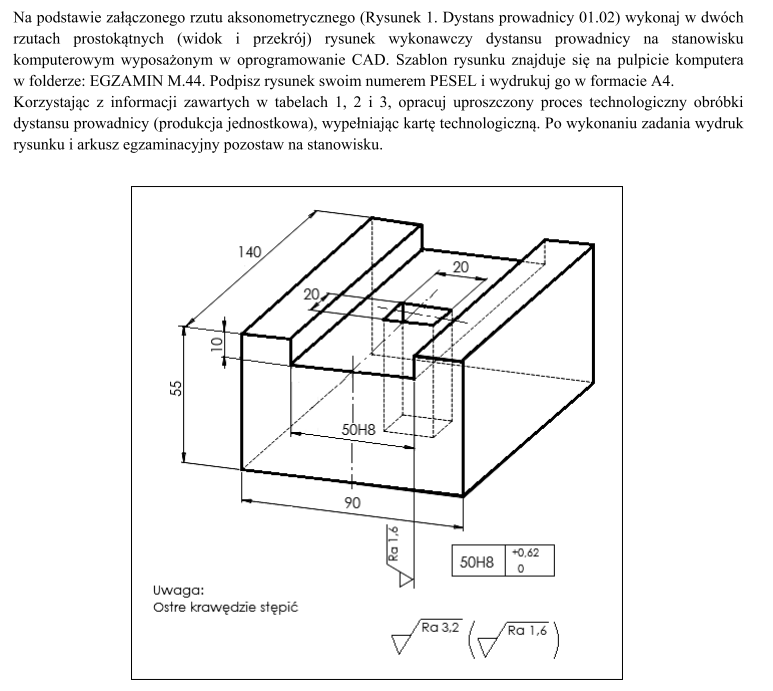 Rysunek Wykonawczydokumentacjaegzamin M44 Elektrodapl