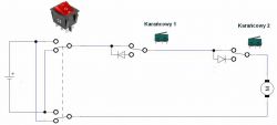 Działanie układu do przesuwania soczewek w obiektywie z silniczkiem DC i wyłącznikami krańcowymi