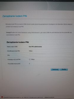 Jak odblokować kod PIN w routerze Huawei b593s-22 - brak Internetu