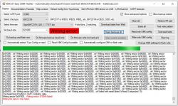 Screenshot of BK7231 Easy UART Flasher showing a writing error during flashing.