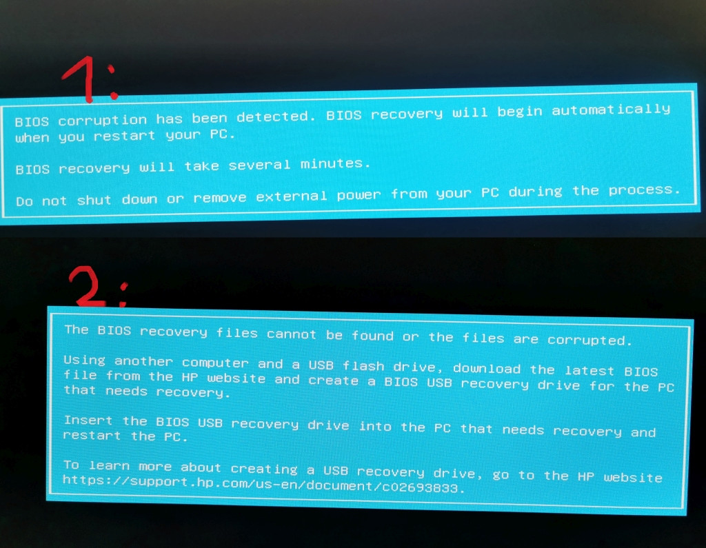 [Rozwiązano] HP Pavilion TP011035nl Problem z BIOS Corruption, 8x
