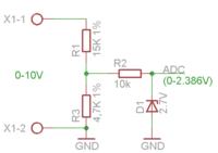 AVR EVB.4.3 ATmega32, pomiar napięcia prostokątnego 10kHz, 0-12VAC AVR EVB.4.3 ATmega32, pomiar napięcia prostokątnego 10kHz, 0-12VAC