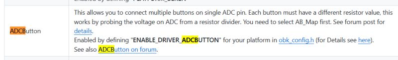 Documentation fragment about ADCButton function with highlighted text