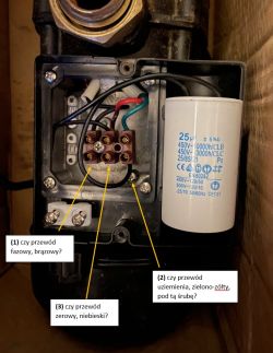 Podłączenie przewodu elektrycznego w boxie pompy Malec MH 1300 INOX 230V – jak wykonać?