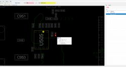 Zrzut ekranu programu BoardViewer z zaznaczonym rezystorem R782.