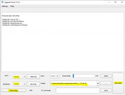 Screenshot of Upgrade Tools V1.5.4 for W600 Screenshot of the Upgrade Tools V1.5.4 program with settings for W600 on COM10.