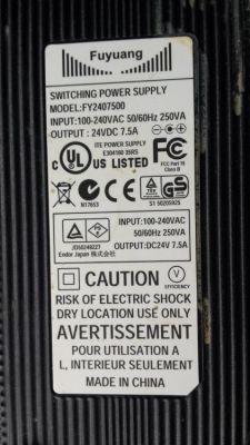 Zasilacz - Fanatec clubsportV2 - Input 100-240VAC 50-60hz 250VA Output: 