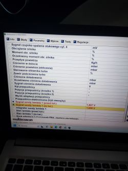 Nieprawidłowości w działaniu sondy lambda P2097-16, Fiat 500L 1,4 t-jet 2015 - niskie napięcie