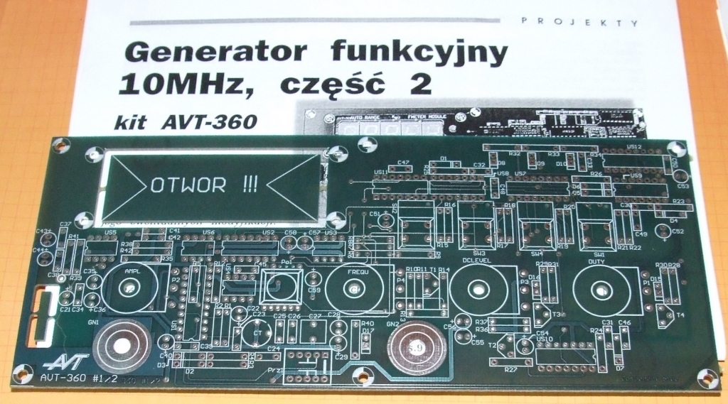 [Sprzedam] Generator funkcyjny AVT-360 płytki + MAX038