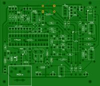 Moduł MIDI CV analogowego syntezatora muzycznego Moduł MIDI CV analogowego syntezatora muzycznego