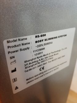 Body Sliming System Magic 6 - nieregularne spadki godzin na wyświetlaczu LCD głowic