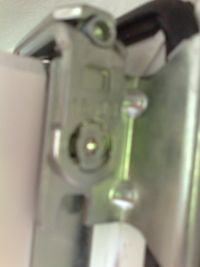 Plastic Double-Leaf Window (Movable Mullion): Wind Whistling & Blowing at Hinge, Upper Left Corner