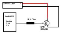 Zasilacz LED - DIM + tranzystor jako klucz Zasilacz LED - DIM + tranzystor jako klucz