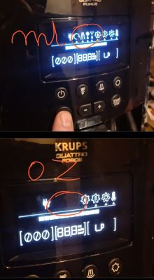 Krups EA817010 – jak zmienić ustawienia ilości filiżanek i wyłączyć funkcję Dużej Kawy?