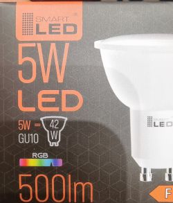 SmartLed 5W GU10 LED bulb packaging