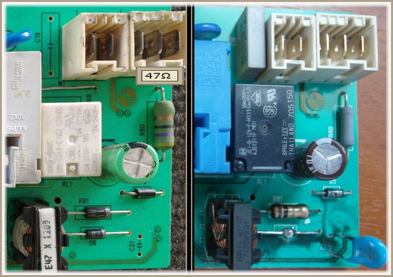 Zbliżenie na dwie różne płytki drukowane z komponentami elektronicznymi.