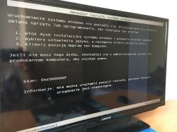 Samsung SSD 850 EVO - partycja systemowa jest uszkodzona