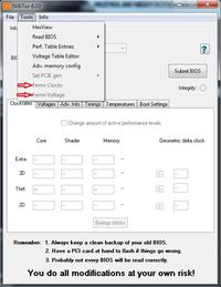 Nvidia GTS 450 zmiana taktowania w biosie