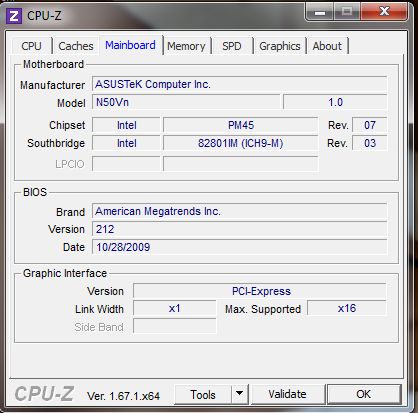 podkręcenie procesora w laptopie Asus T9550 Bios AMI N50vn