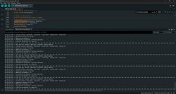 Screenshot of Arduino IDE with code for ESP32.