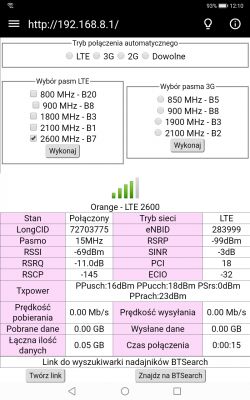 Dobór operatora dla lokalizacji 52.0475163438836, 23.134999055934546 z routerem b818