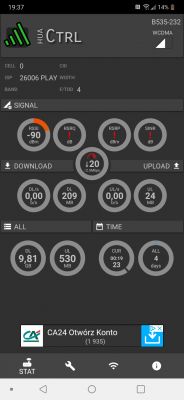 Which PLAY Internet router (with LTE 800 MHz band aggregation?)