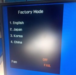 Samsung LH46MSPLBB/ - Check cooling system. Jak wejść w service mode?