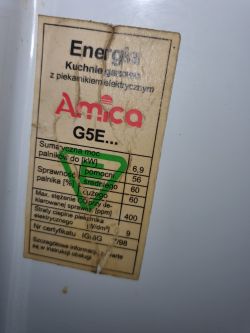 Amica G5E3.32ZpTeD - kuchenka elektryczna gazowa nie działa