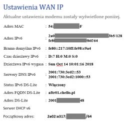 IPv6 configuration in router connected to UPC modem with WAN IPv6