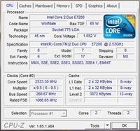 Intel Core 2 Duo E7200 - Podkręcenie procesora Intel Core 2 Duo E7200
