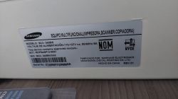 Technical Label of Samsung SCX-3405W Printer Samsung SCX-3405W printer label with technical details.