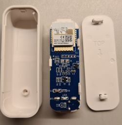 ONENUO WiFi door sensor module with disassembled casing