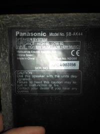 Voice Kraft VK 5500 amplifier and four-wire speakers from the Panasonic AK44 tow