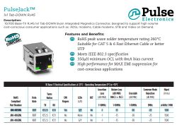Wnętrze gniazd RJ45 ze zintegrowanym transformatorem sygnałowym Wnętrze gniazd RJ45 ze zintegrowanym transformatorem sygnałowym