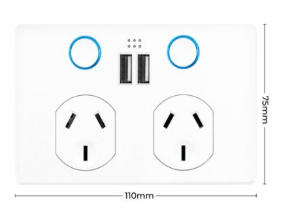 Deta Grid Connect Smart Double Touch Power Point With Dual USB