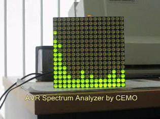 Analizator Widma Akustycznego na matrycy LED 16x16