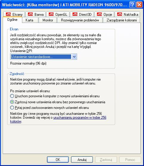 Windows XP - jak przywrócić normalne rozmiary ikon i tekstu?
