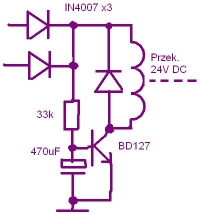 odrysowany schemat wzm.mocy car-audio - model niewiadomy