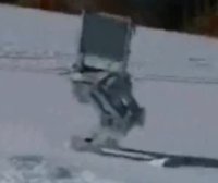 Robot jeżdżący na nartach