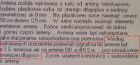 Antena do samochodu ze środkową cewką przedłużającą.