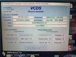 Wymiana radia SWING na RNS 315 - błąd 108640 - sterownik niezakodowany U1013 00 [009]