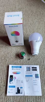 LED Smart Bulb and User Manual LED Smart Bulb with user manual and packaging.