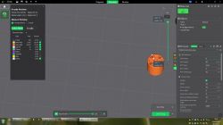 Zrzut ekranu z programu do drukowania 3D z modelem na środku