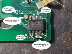 Identyfikacja brakujących elementów SMD w pilocie karty Renault