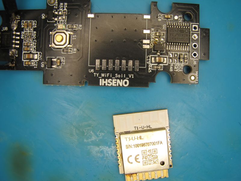 Tuya/IHSENO T1-U-HL Soil Tester Sensor: BK7238, MindMotion 32G0001 TuyaMCU, HGSEMI C5551 Analysis